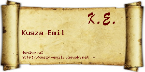 Kusza Emil névjegykártya