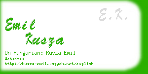 emil kusza business card